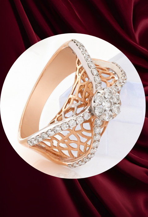 diamond cocktail band diamond ring