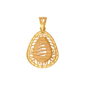 22k Gold Glitzy Pear Gold Pendant