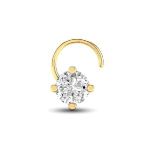 18k Diamond Single Diamond Nose Pin