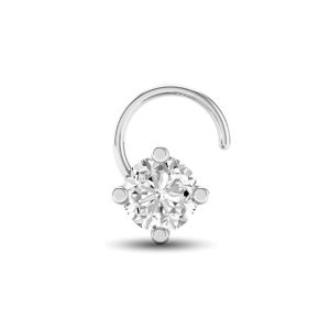 18k Diamond Single Diamond Nose Pin