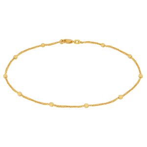 22k Gold Parisian Bead Ankle Bracelet