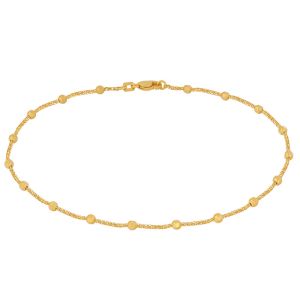 22k Gold Parisian Disco Bead Anklet