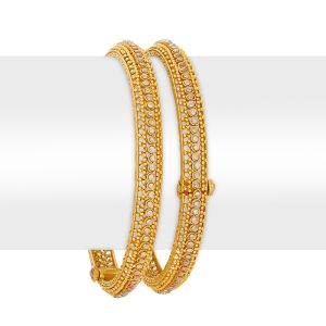 22k Gold Classic Polki Gold Bangles