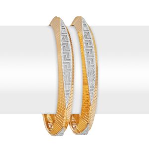 22k Gold Sleek Greek Angular Bangles