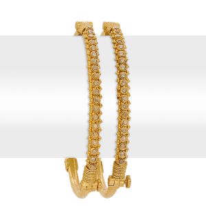 22k Gold Classic Oval Polki Bangles