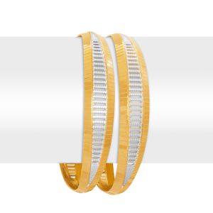 22k Gold Glitzy Angular Gold Bangles