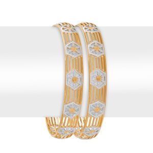 22k Gold Flora Cut-out Design Bangles