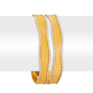 22k Gold Wavy Edges Au Finja Bangles