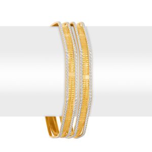 22k Gold Glitzy Octagon Gold Bangles