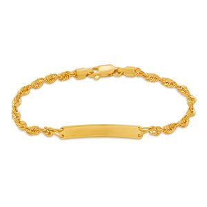 22k Gold Infant ID Rope Bracelet