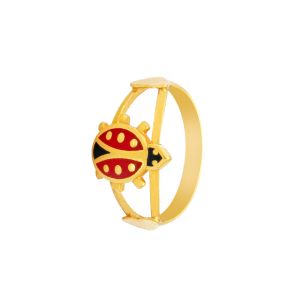 22k Gold Ladybug Gold Baby Ring