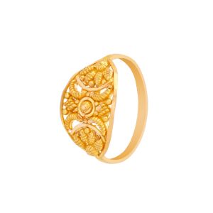 22k Gold Ornate Filigree Baby Ring