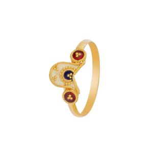 22k Gold Meenakari Gold Baby Ring