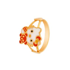 22k Gold Cute Kitty Baby Ring