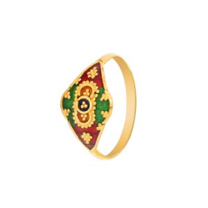 22k Gold Colorful Enamel Baby Ring