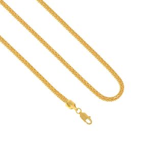 22k Gold Square Cable Ball Chain - 28