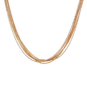 22k Gold 3 Tone 6-strands Chain - 16
