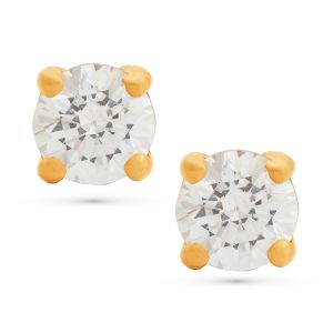 22k Gold Allure Cz Stud Earrings