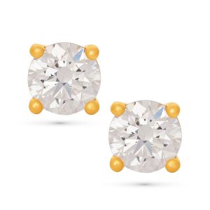 22k Gold Cubic Zirconia Stud Earrings