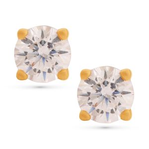 22k Gold Single Cz Gold Studs