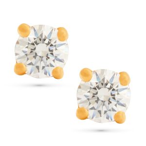 22k Gold Allure Cz Stud Earrings