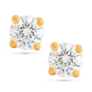 22k Gold Single Cz Gold Studs
