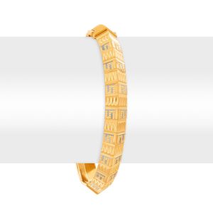 22k Gold Zig Zag Cuff Bracelet