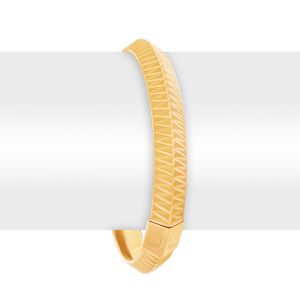 22k Gold Triangular Cuts Cuff Bracelet