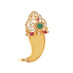 22k Gold Royal Gems Nail Pendant