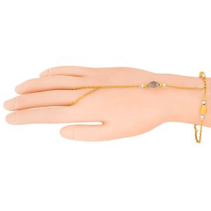 22k Gold Polished Beads Chain Bracelet