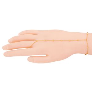 22k Gold Slim Beaded Hand Harness