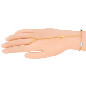 22k Gold 2-Tone Gold Ring-to-Bracelet