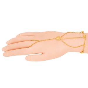 22k Gold Slim Floral Hand Harness