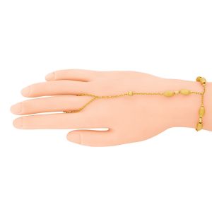 22k Gold Glitzy Beads Chain Bracelet