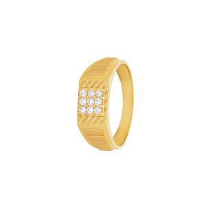 22k Gold 9-Cz Frame Ring