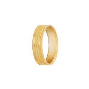 22k Gold Vertical Grooves Gold Band