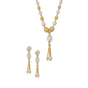 22k Gold Two-Tone Tassel Necklace