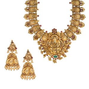22k Gold Lakshmi Nakshi Antique Necklace