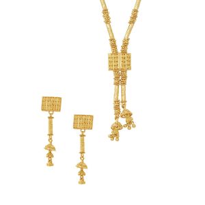22k Gold Filigree Dangle Tassel Necklace