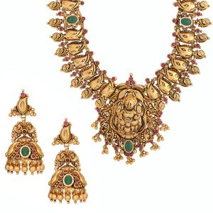 22k Gold Antique Mango Leaf Haram