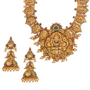 22k Gold Nakshi Mango Lakshmi Haram