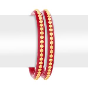 22k Gold Dotted Shakha Pola Bangles