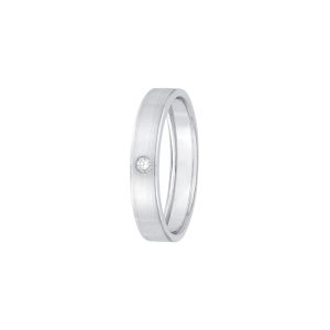  Diamond Single Stone Platinum Band