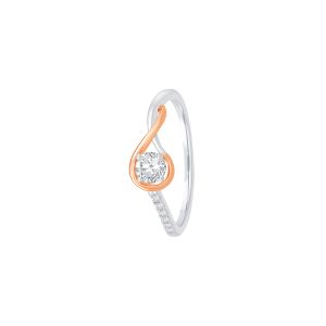 0.950/18k Platinum Swirl Design Diamond Ring