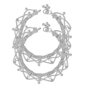 925 Silver Floral Silver Ankle Bracelets