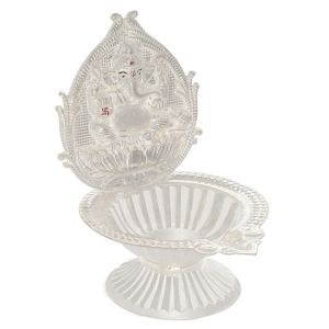 0.925 Silver Small Silver Ganesh Diya