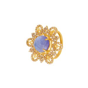22k Diamond Sapphire Bloom Diamond Ring
