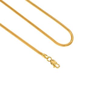 22k Gold Round Singapore Fox Chain - 18