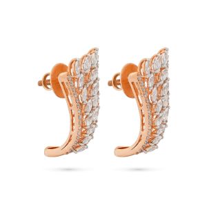 18k Diamond Dazzling Diamond J-Hoops