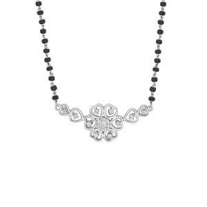 18k Diamond Floral Hearts Diamond Mangalsutra